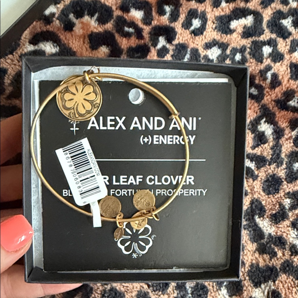 Alex and Ani Black Box with Gold Logo